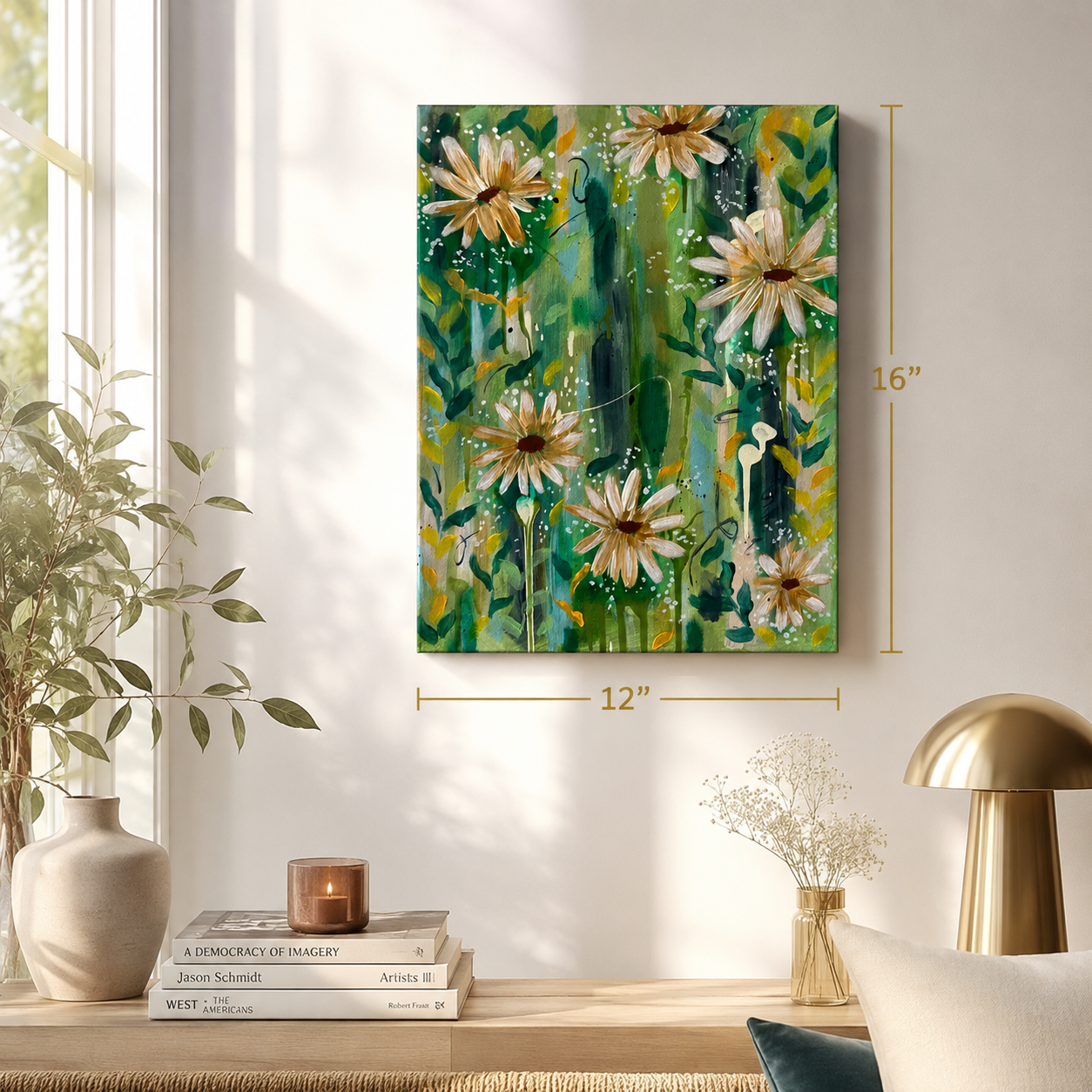 Original Abstract Acrylic Floral Painting – 12x16 | Art By Snay