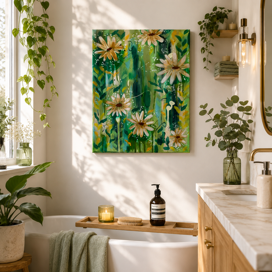 Original Abstract Acrylic Floral Painting – 12x16 | Art By Snay