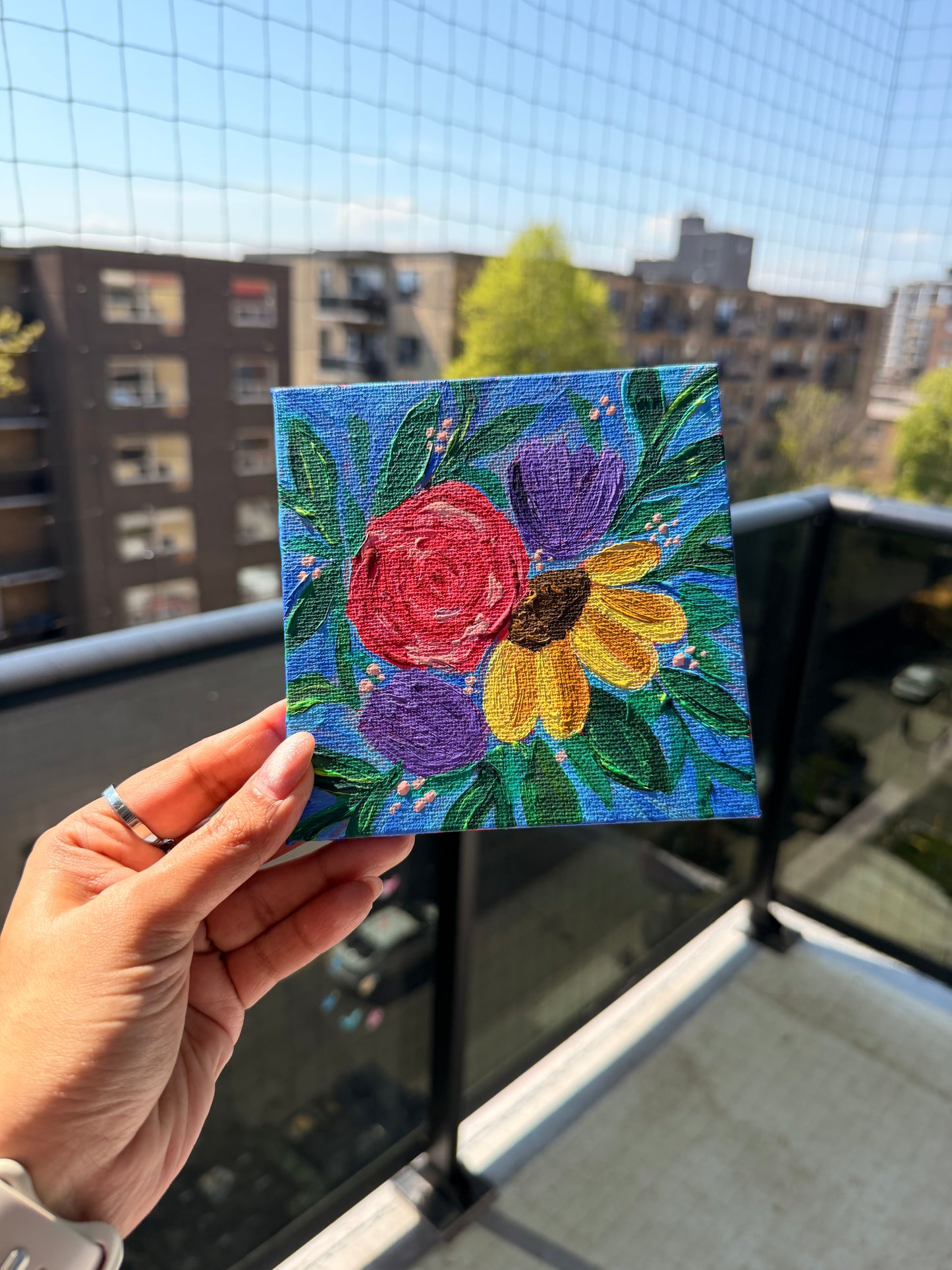 Original Floral Painting - 5x5 | Art By Snay