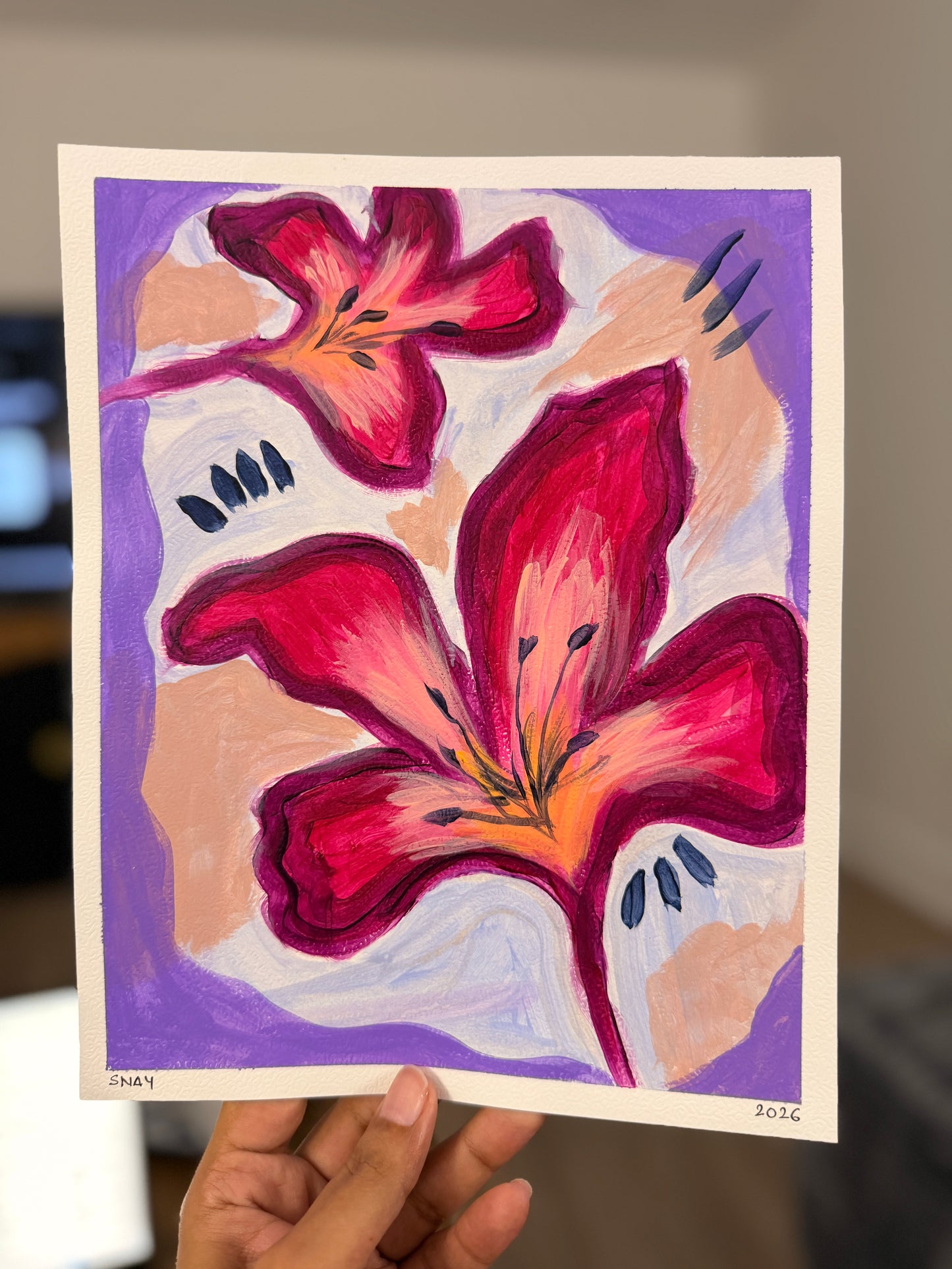 Original Acrylic Painting Study on Paper (8" × 10") | Art by Snay
