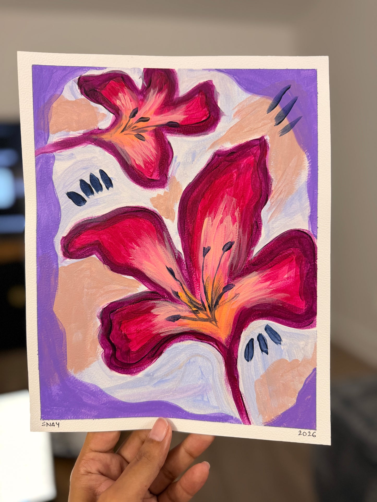 Original Acrylic Painting Study on Paper (8" × 10") | Art by Snay