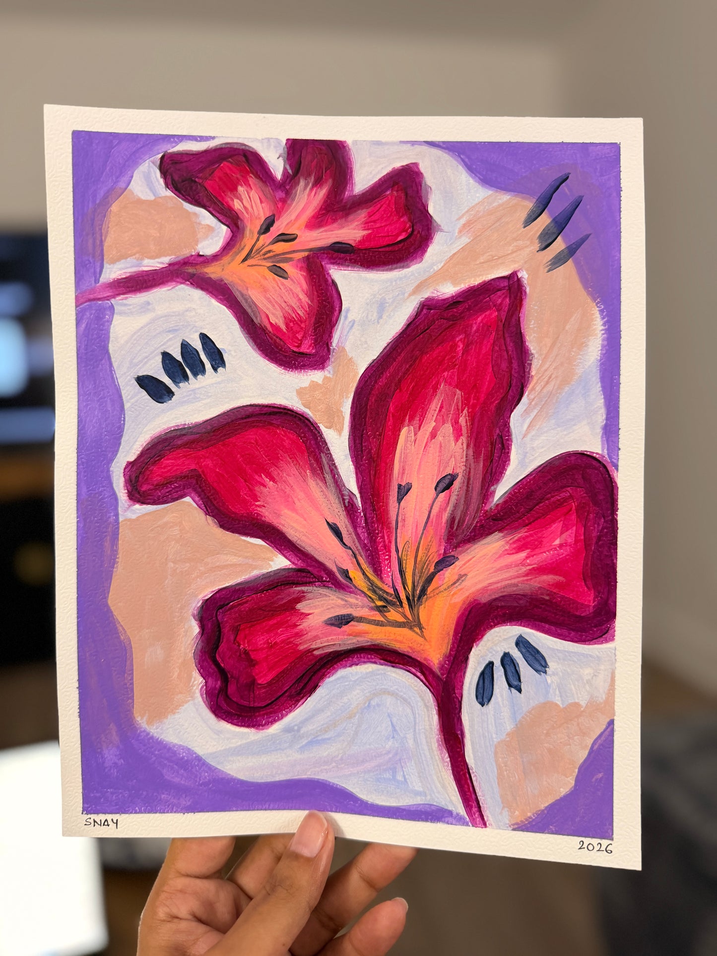 Original Acrylic Painting Study on Paper (8" × 10") | Art by Snay