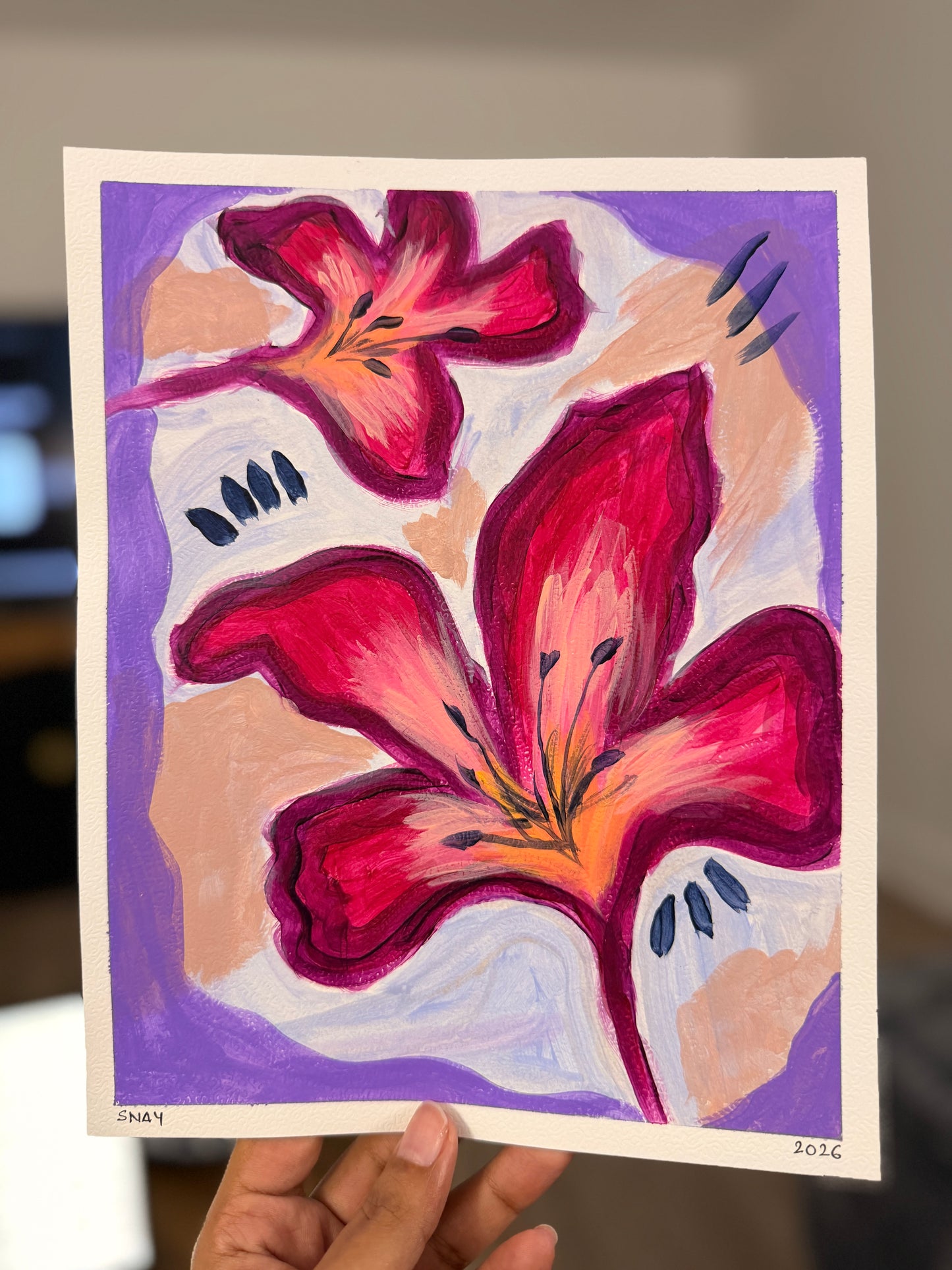 Original Acrylic Painting Study on Paper (8" × 10") | Art by Snay