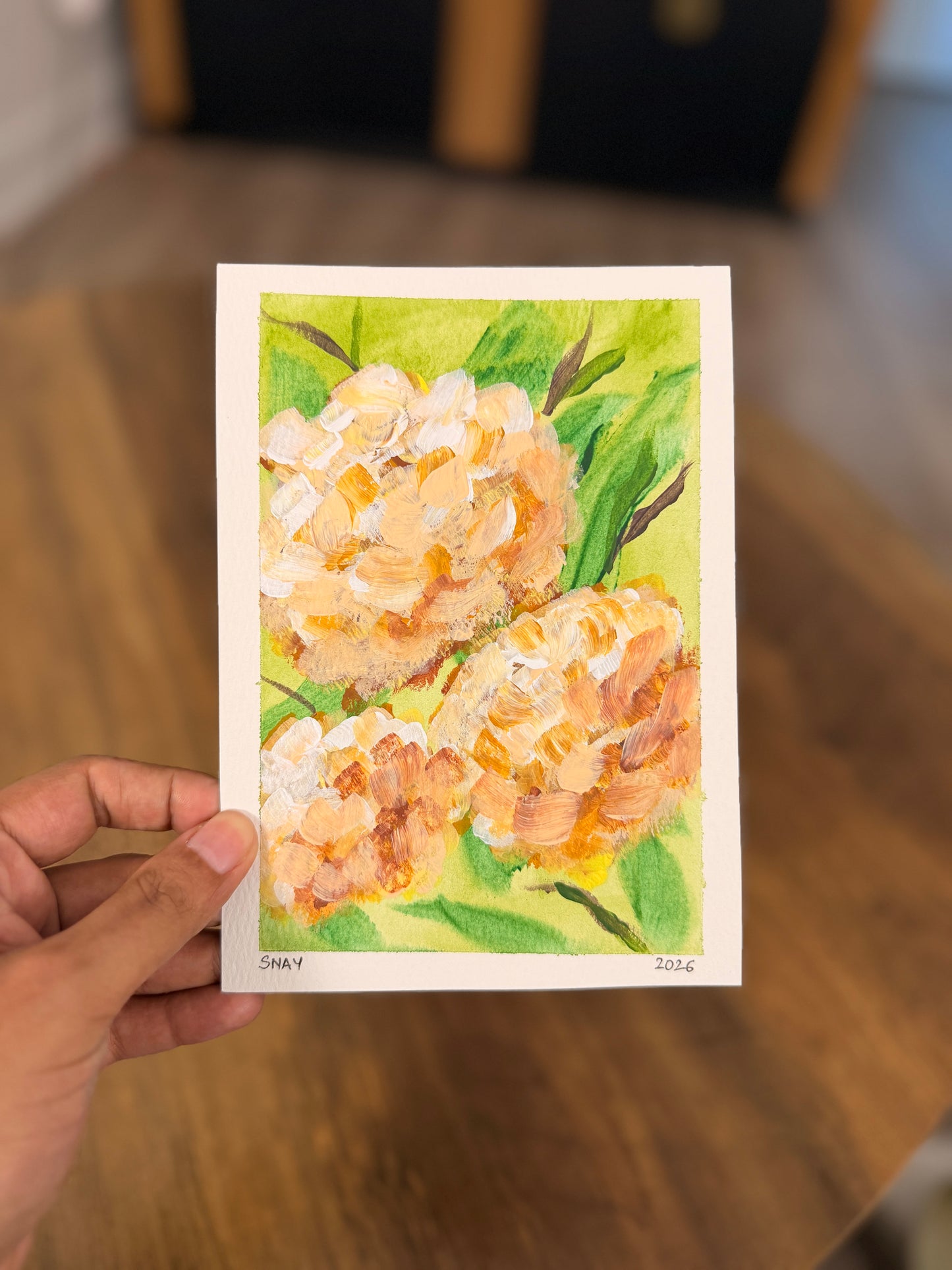 "Gentle Days" Original Acrylic Painting Study on Paper (5" × 7") | Art by Snay