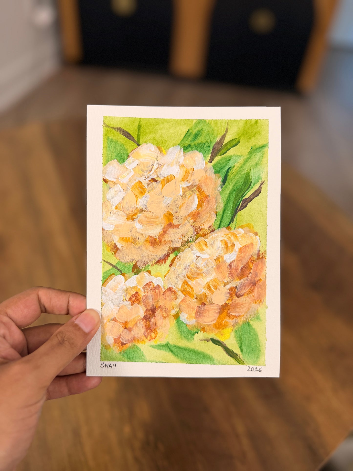 "Gentle Days" Original Acrylic Painting Study on Paper (5" × 7") | Art by Snay
