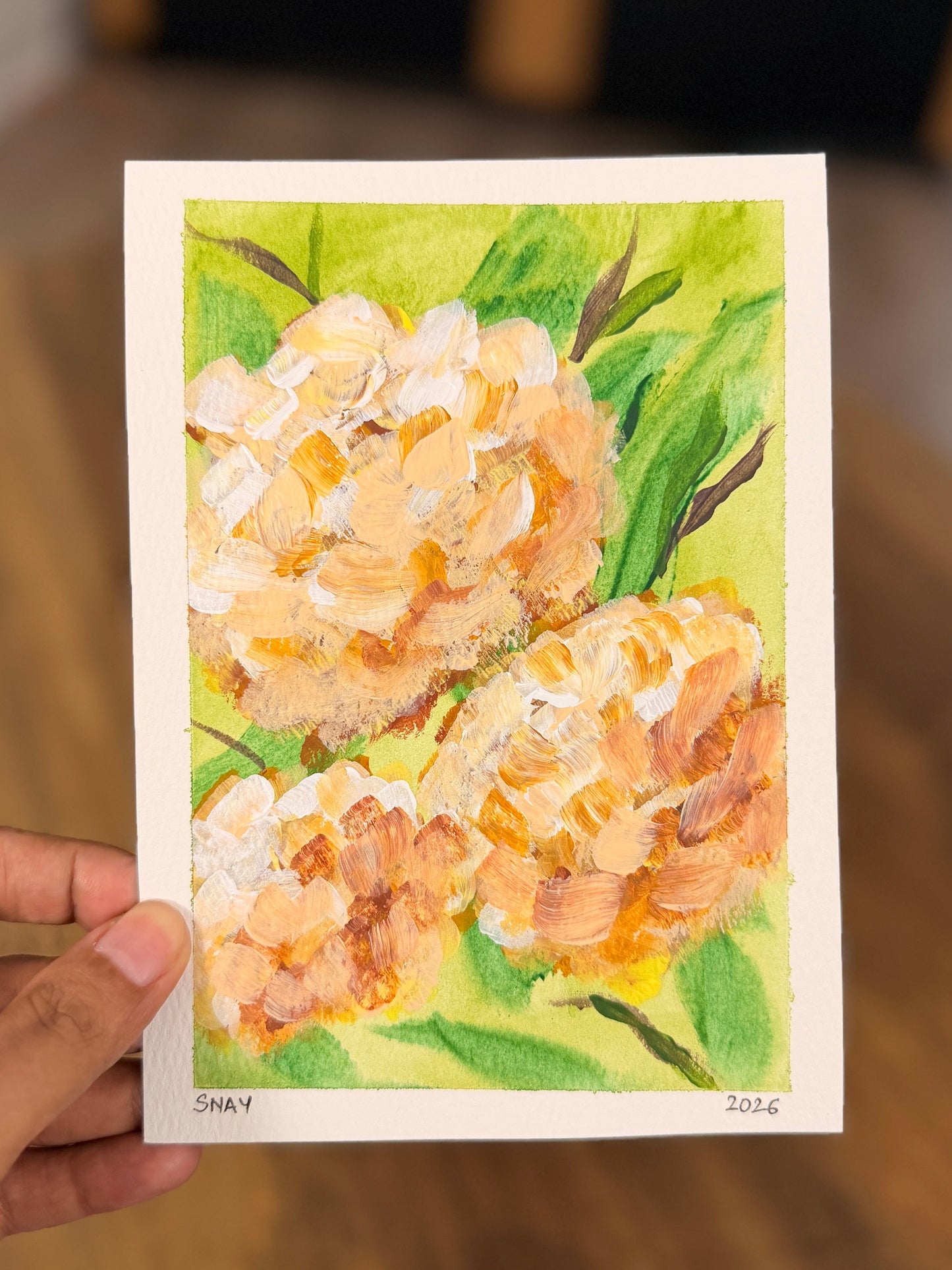 "Gentle Days" Original Acrylic Painting Study on Paper (5" × 7") | Art by Snay