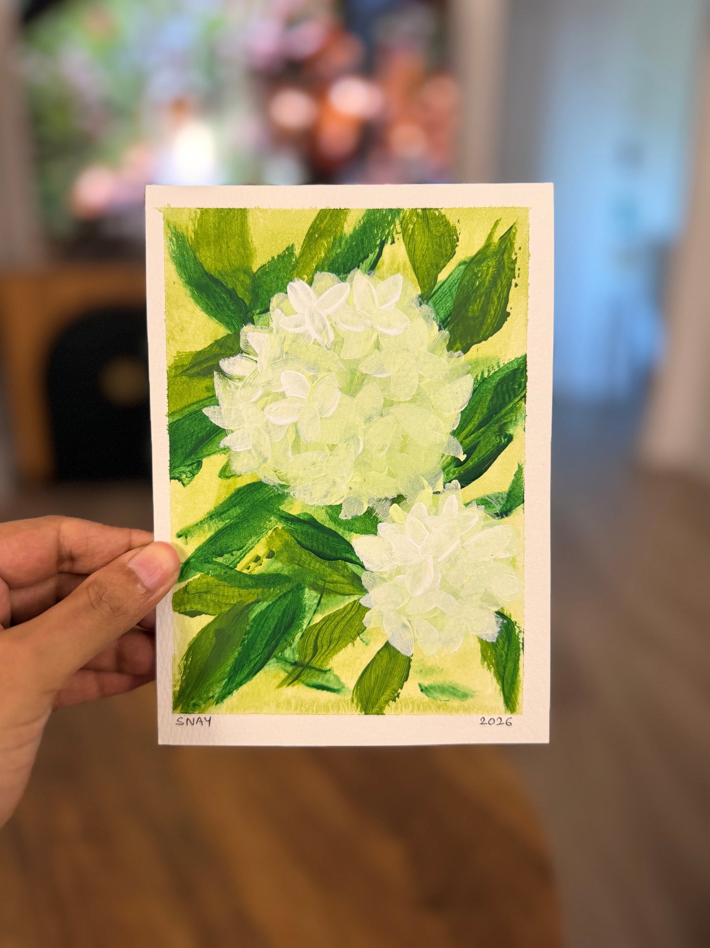 "Limelight" Original Acrylic Painting Study on Paper (5" × 7") | Art by Snay