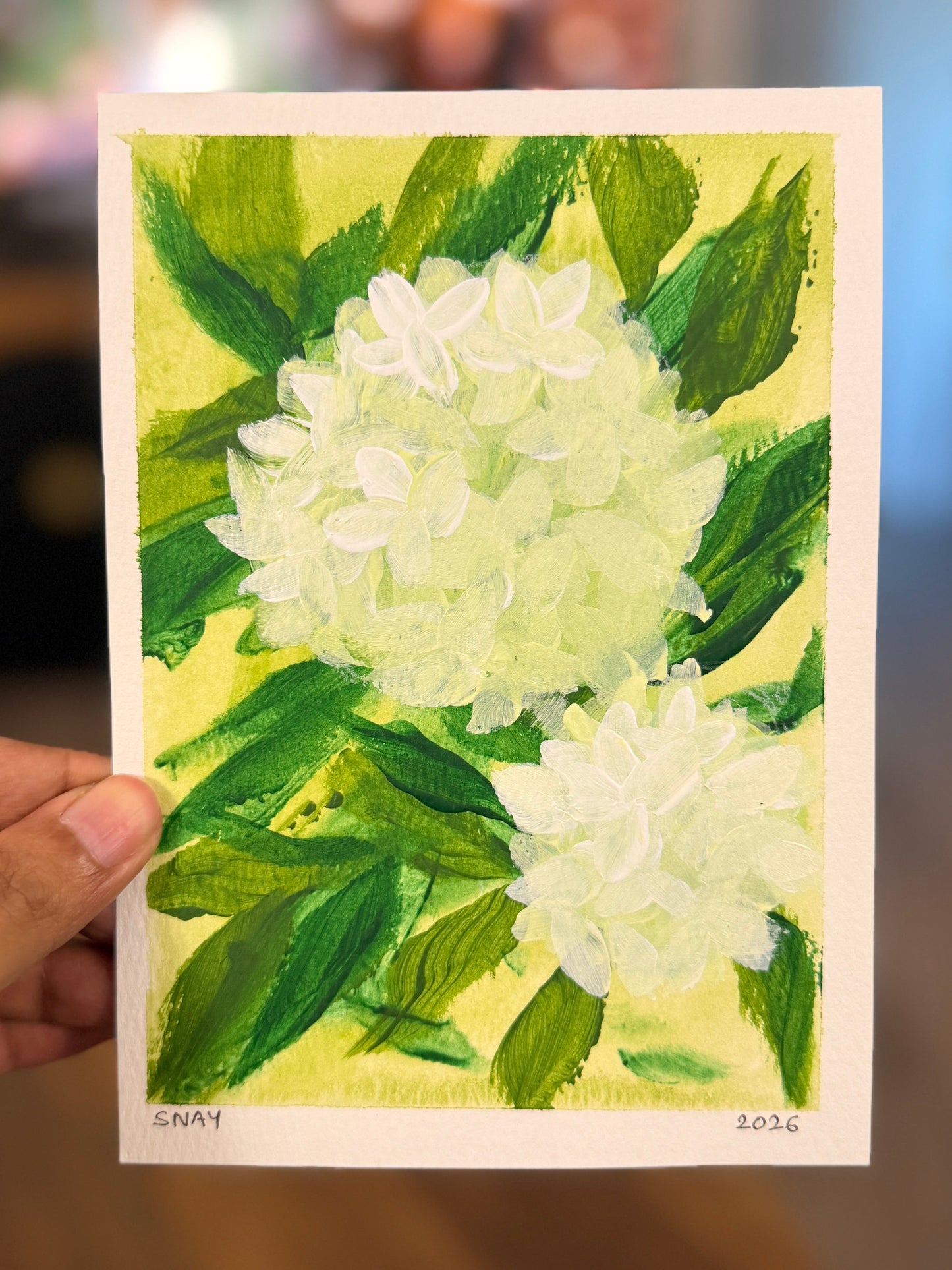 "Limelight" Original Acrylic Painting Study on Paper (5" × 7") | Art by Snay