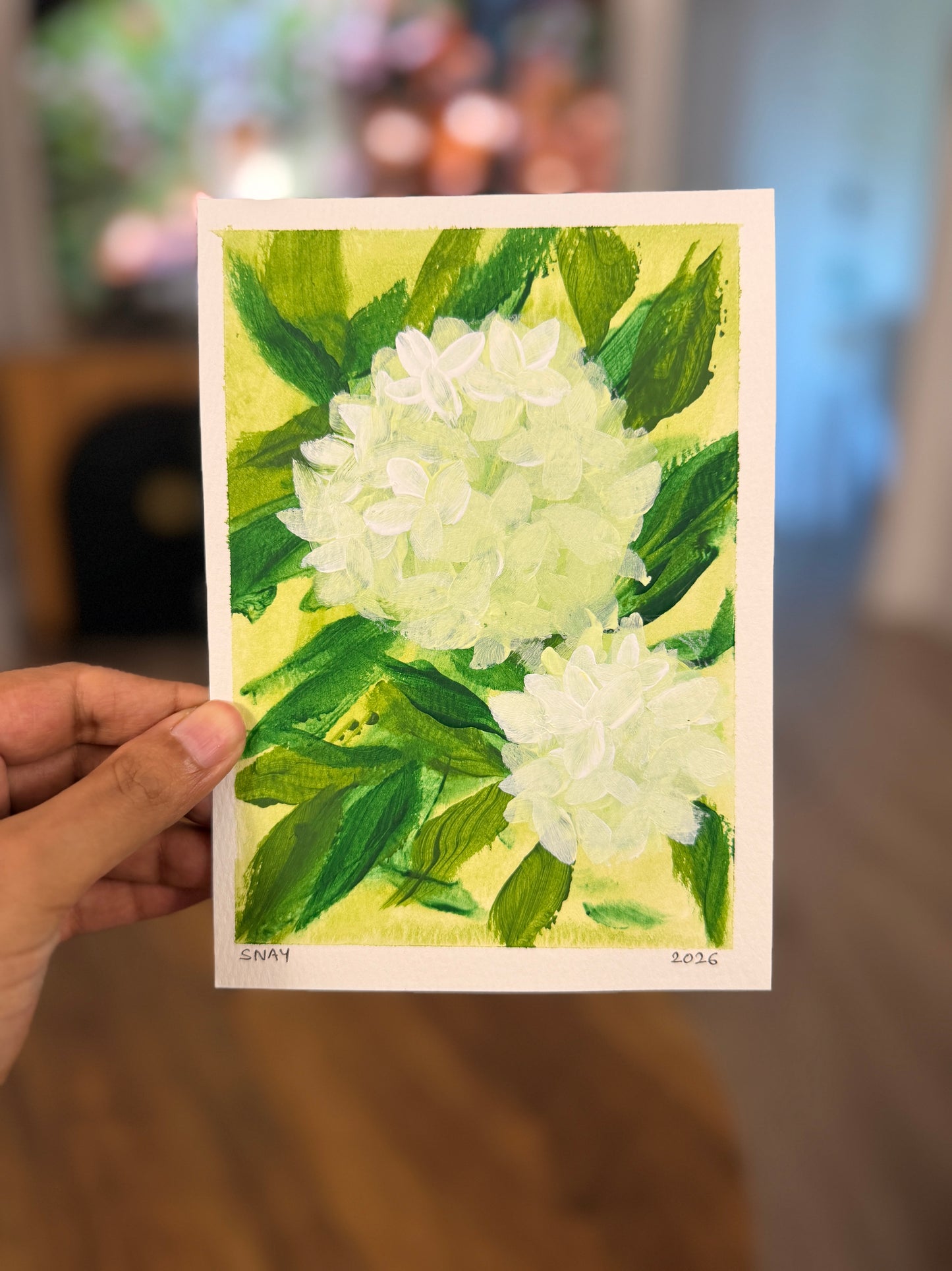 "Limelight" Original Acrylic Painting Study on Paper (5" × 7") | Art by Snay