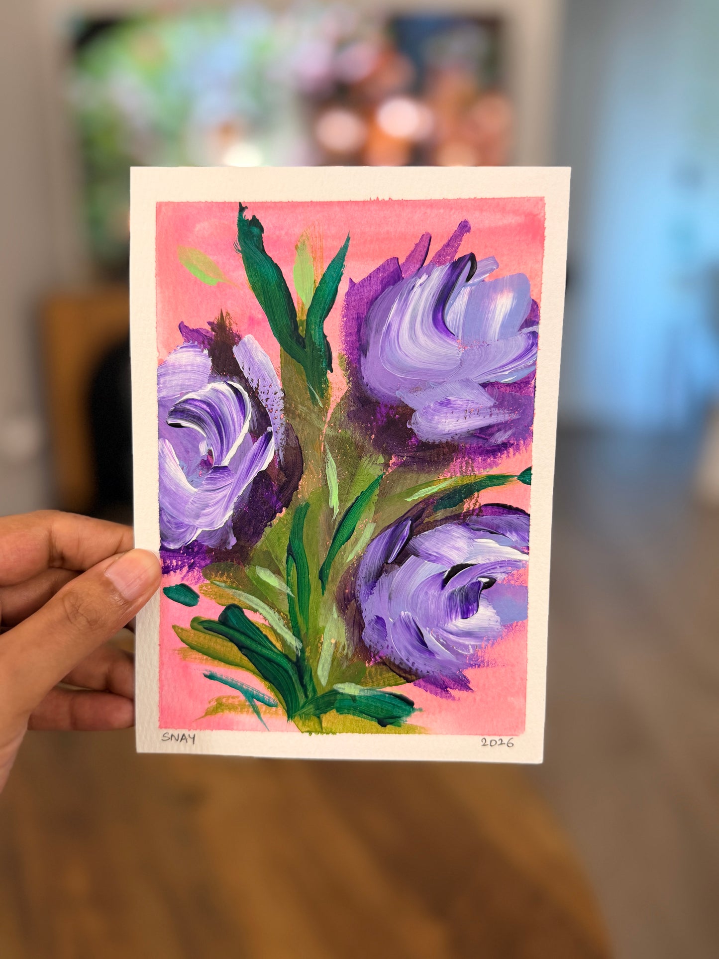 "The Peace I Chose" Original Acrylic Painting Study on Paper (5" × 7") | Art by Snay