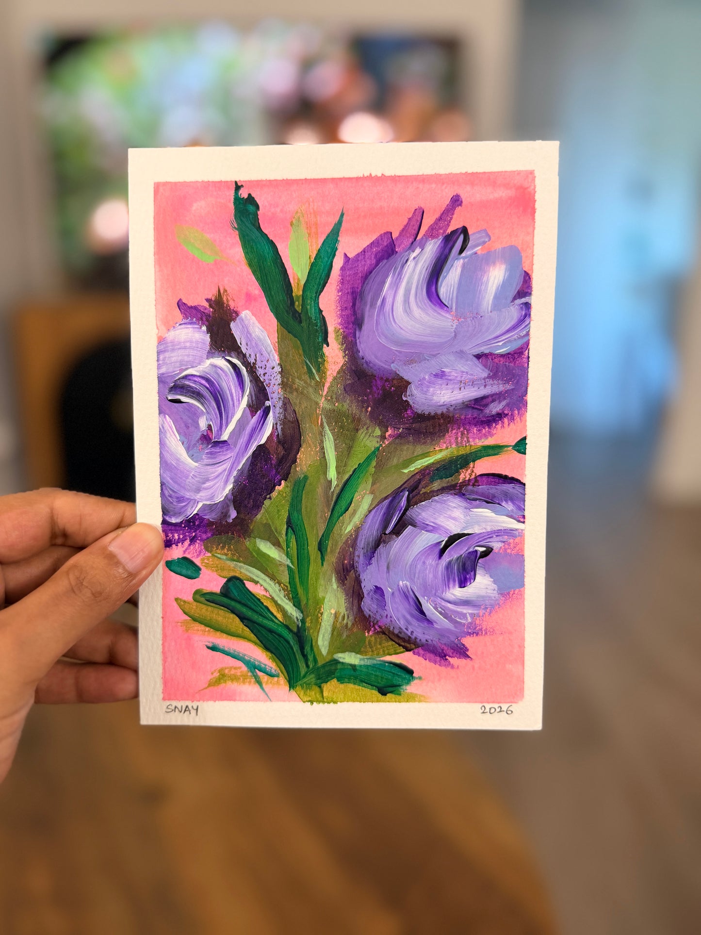 "The Peace I Chose" Original Acrylic Painting Study on Paper (5" × 7") | Art by Snay