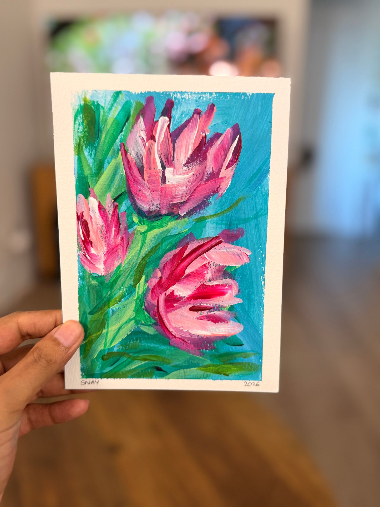 "A New Season" Original Acrylic Painting Study on Paper (5" × 7") | Art by Snay