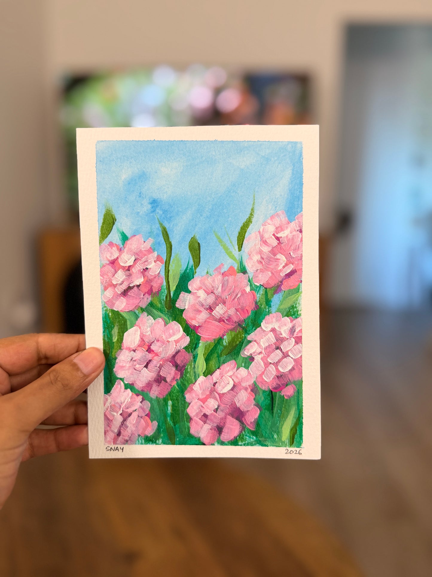 "On Gentler Days" Original Acrylic Painting Study on Paper (5" × 7") | Art by Snay