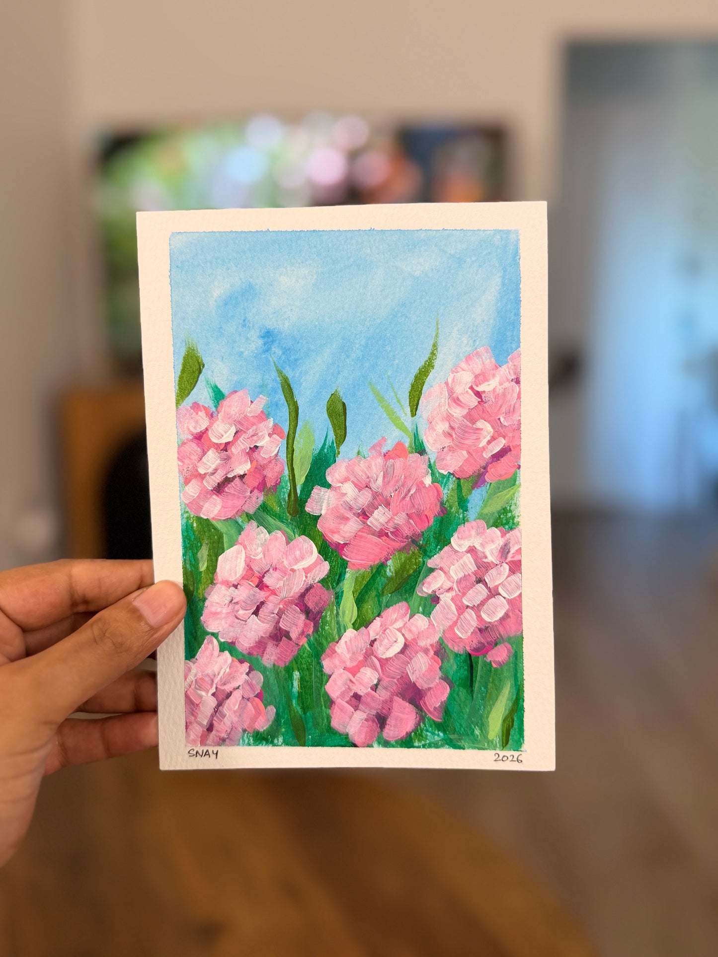 "On Gentler Days" Original Acrylic Painting Study on Paper (5" × 7") | Art by Snay