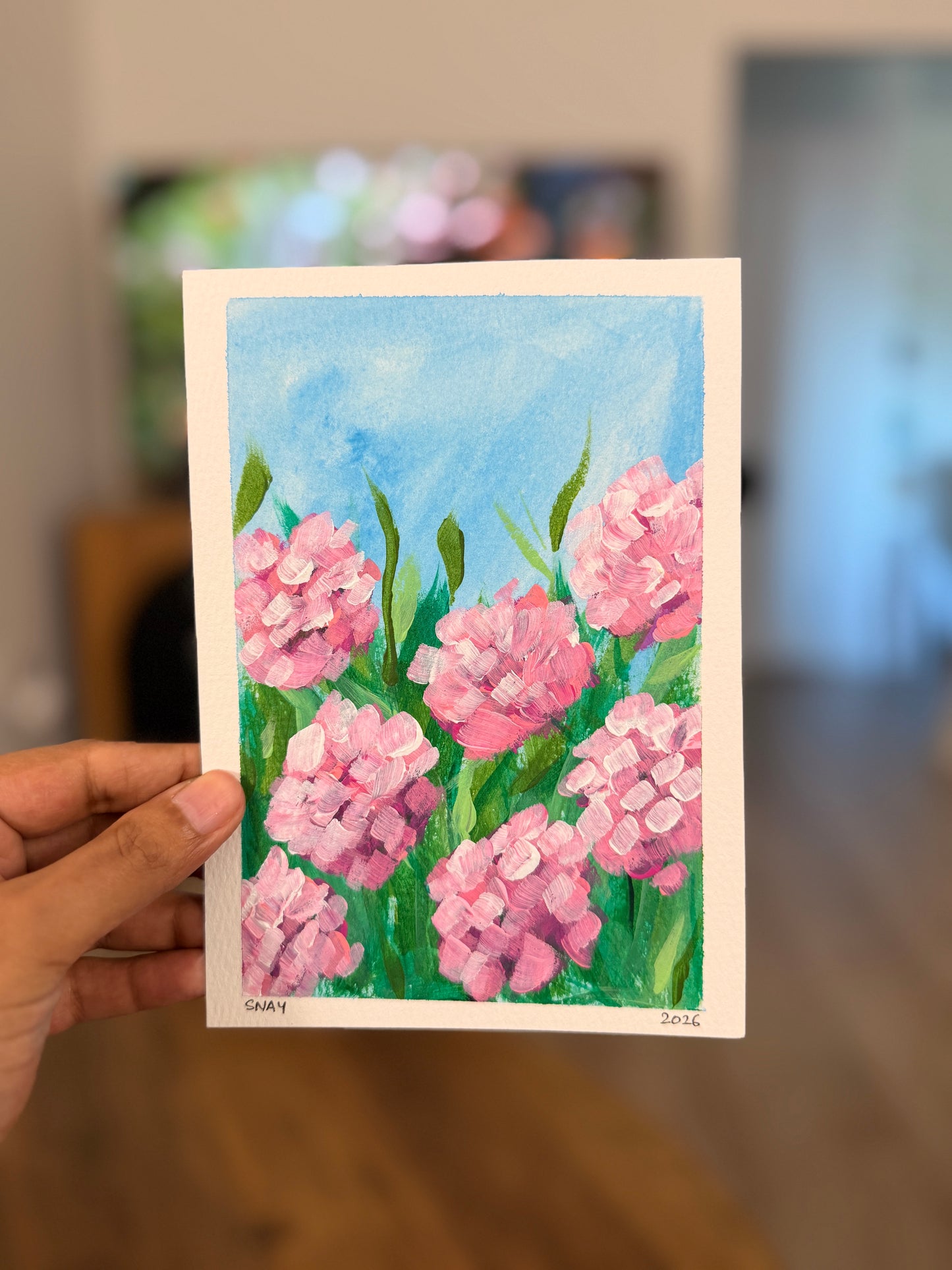 "On Gentler Days" Original Acrylic Painting Study on Paper (5" × 7") | Art by Snay