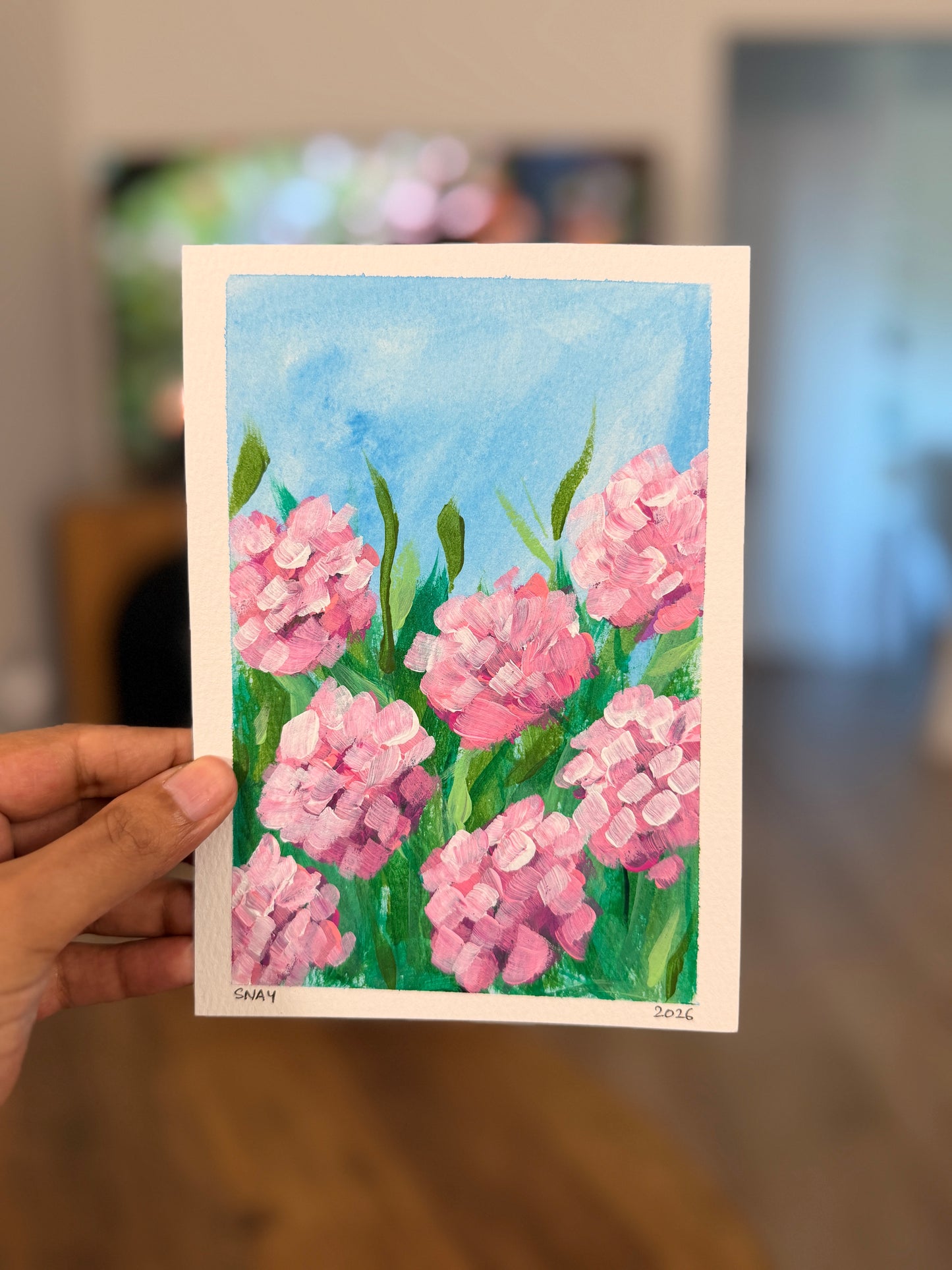 "On Gentler Days" Original Acrylic Painting Study on Paper (5" × 7") | Art by Snay