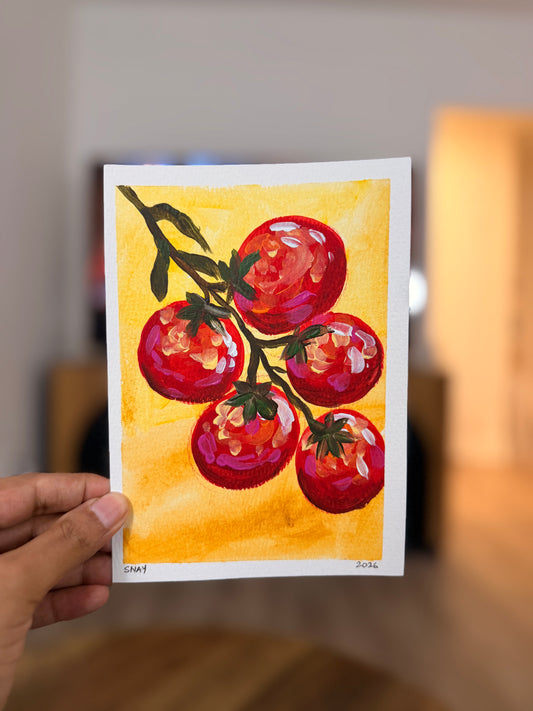 "Kitchen Sun 1" Original Acrylic Painting Study on Paper (5" × 7") | Art by Snay