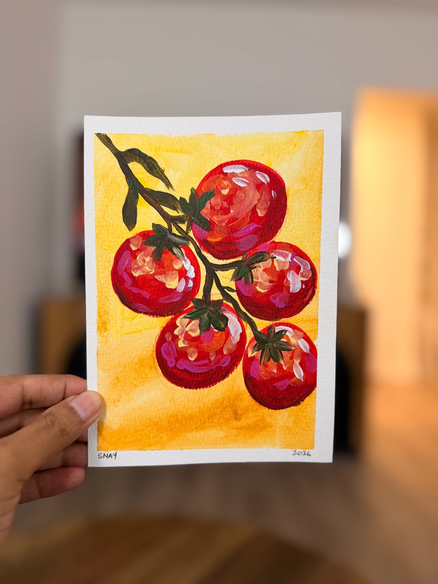 "Kitchen Sun 2" Original Acrylic Painting Study on Paper (5" × 7") | Art by Snay