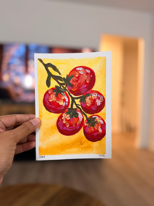 "Kitchen Sun 2" Original Acrylic Painting Study on Paper (5" × 7") | Art by Snay
