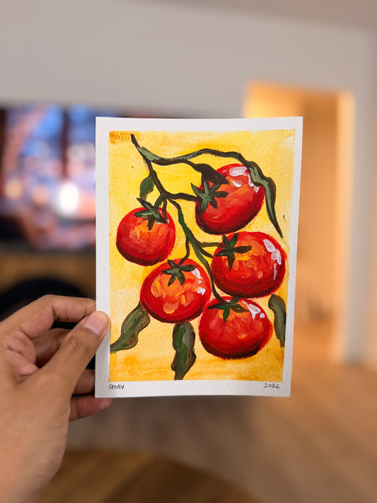 "Kitchen Sun 3" Original Acrylic Painting Study on Paper (5" × 7") | Art by Snay